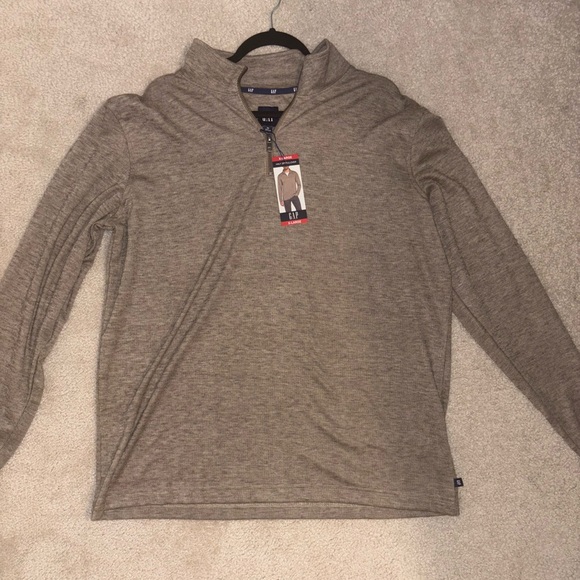 GAP Tan Long Sleeve Tee Soft Knit - Picture 1 of 5